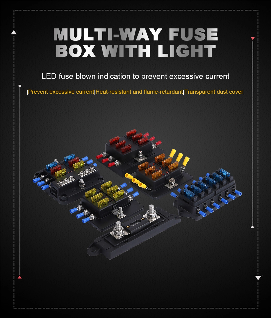 10 Gauge Fuse Holder Atc/ATO, in-Line Automotive Blade Fuse Holder with Standard Car Fuses, 15A 20A 25A 30A 35A 40A Automotive Replacement Fuses