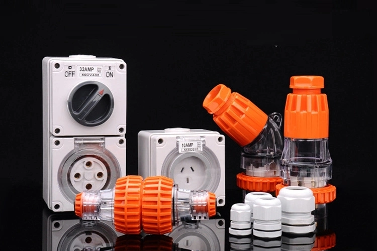 IP66 Australia Standard Single Phase 3pin 10A 13A 15A Waterproof Industrial Socket with CE Approval Socket Outlet