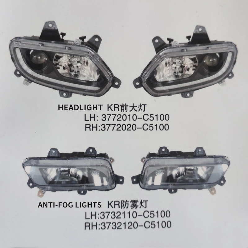 Auto Body Accessories One-Stop Shopping All Dongfeng Vehicle Accessories Headlight Anti-Fog Lights Bumper for Truck Exterior Parts of Heavy Truck