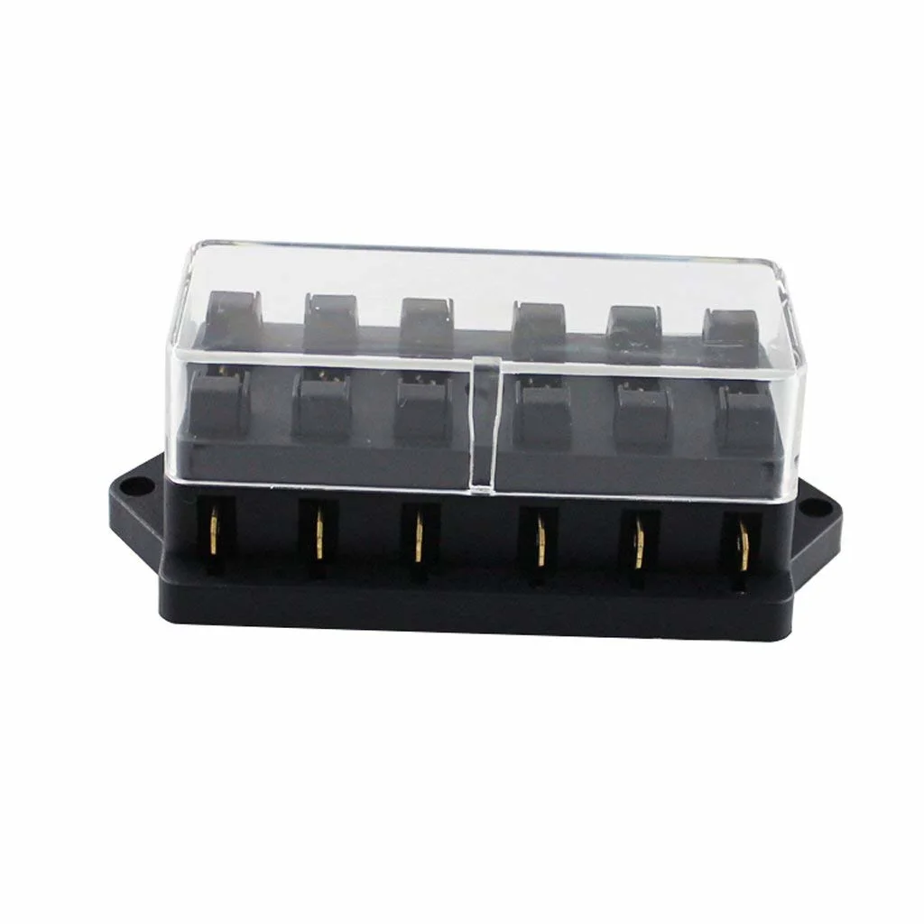 12V-24V Car 6 Way Circuit Standard Blade Fuse Box Holder