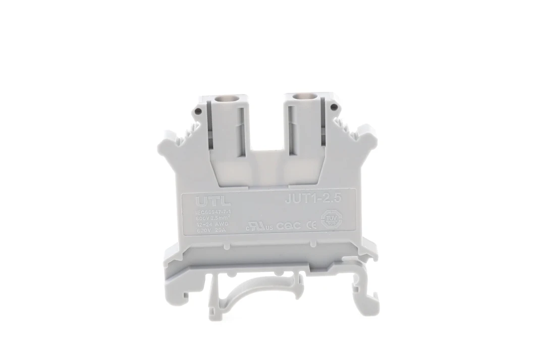 DIN Rail Types Fuse Terminal Block UK 2.5mm Plastic Screw Clamp Terminal Connector